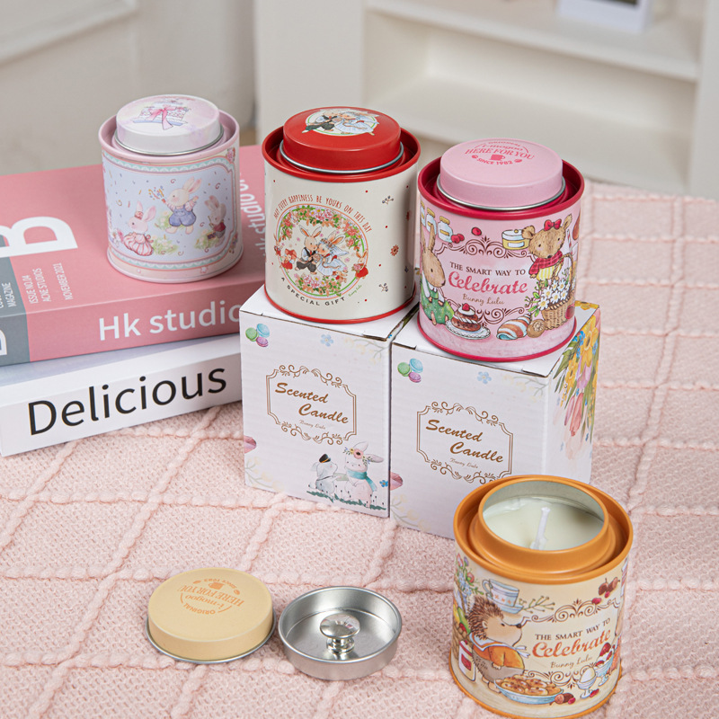 杰胜香薰小兔子罐香薰蜡烛氛围感闺蜜女生日伴手礼物盒