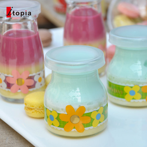 180毫升110ml酸奶瓶布丁杯带盖105烘焙甜品玻璃瓶燕窝