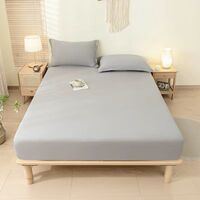 Best-selling washed cotton solid color simple style single-piece bed cover, anti-slip bedspread, full-coverage mattress protective cover, suitable for all seasons thumbnail 3