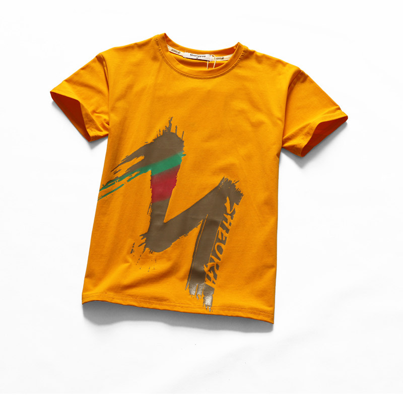 反季清仓新品中大男童装T恤透气吸汗青少年男孩短袖初中生半袖衫