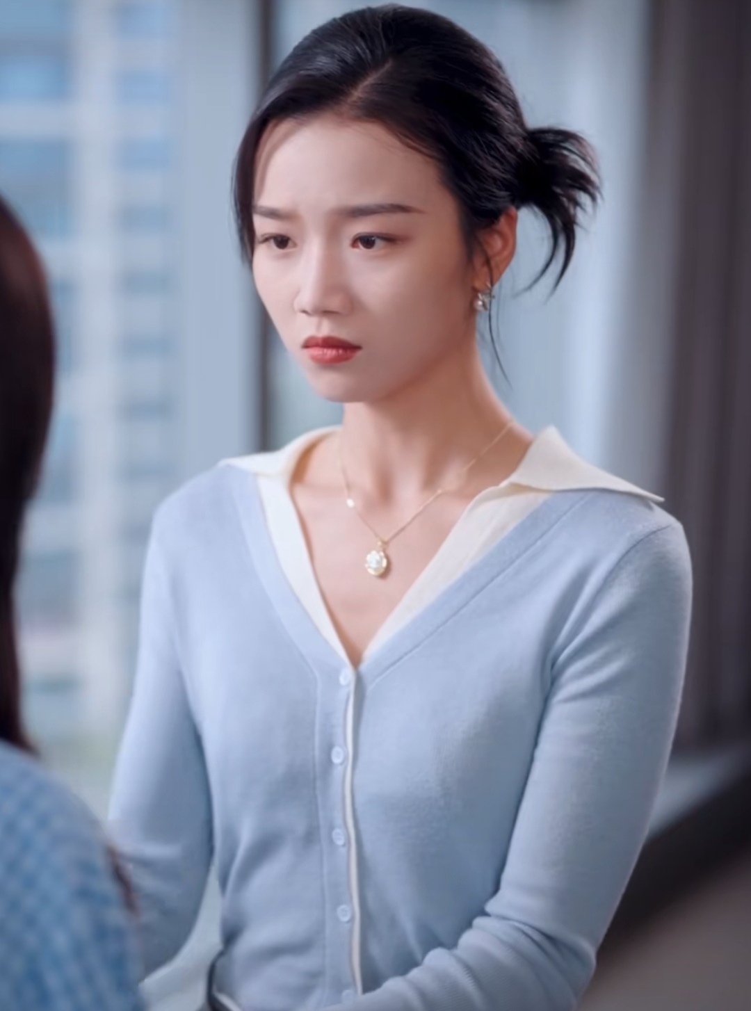 陷入他的暗恋同款2026春装新款假两件针织衫女修身显瘦长袖上衣