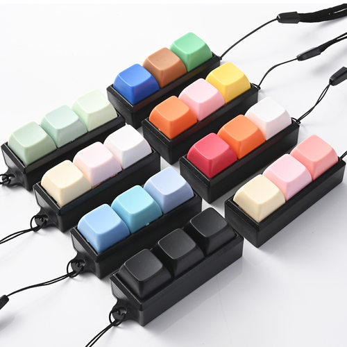Button Keycap Fidget Keychain 4 Keys Keyboard Decompression