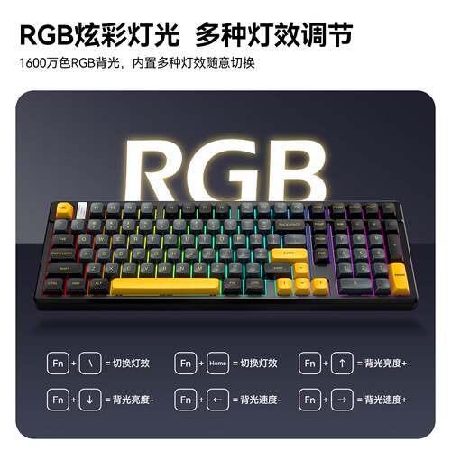 Black K102 Custom Tri-Mode Wireless Gaming Keyboard