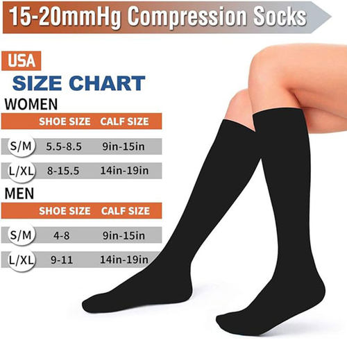 3-Pack Compression Calf Socks for Sports & Running袜