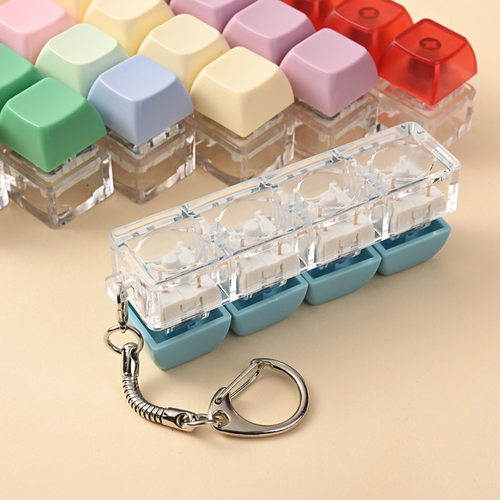 Button Keycap Fidget Keychain 4 Keys Keyboard Decompression