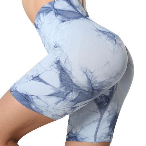 Women's Seamless Peach Hip Yoga Shorts, High Waist