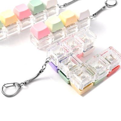 Button Keycap Fidget Keychain 4 Keys Keyboard Decompression