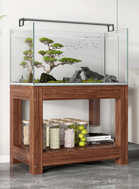 鱼缸架子实木鱼缸柜子底座松木草缸水族箱鱼缸底柜底架实木鱼缸架