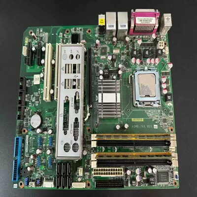 研华 AIMB-766 REV. A1工控机主板带CPU 内【落红设备】