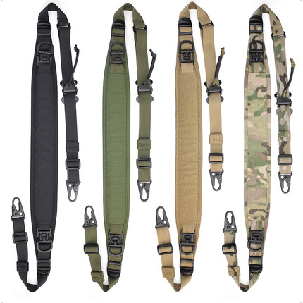 MK2户外战术背带快拆式双点挂绳多功能两用挂扣挂带快拆绳挂带