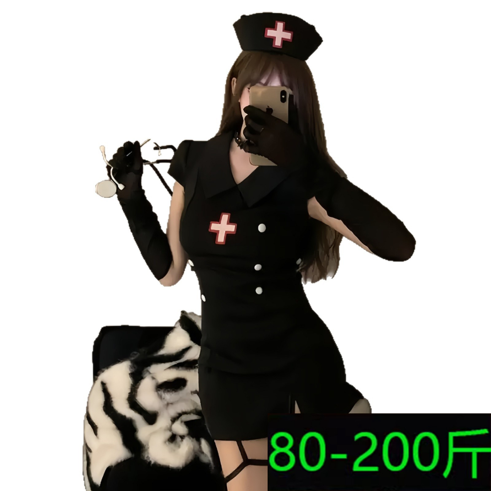 80-200斤熟女风情万种胖mm大码护士服足浴按摩ktv夜店