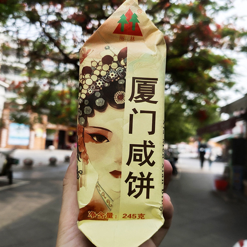 福建闽南特产厦门咸饼泉州绿豆馅饼传统小吃非遗糕点心素食零食