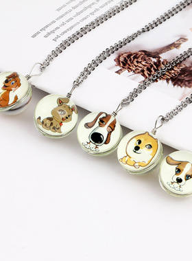 卡通夜光项链本命年狗可爱甜美玻璃球吊坠学生情侣锁骨链创意礼物