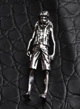 日潮海贼王二档草帽路飞吊坠项链男女学生潮复古网红小饰品颈饰