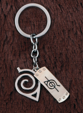 动漫周边学生饰品项链 钥匙扣 火影木叶标志双吊牌跨境饰品