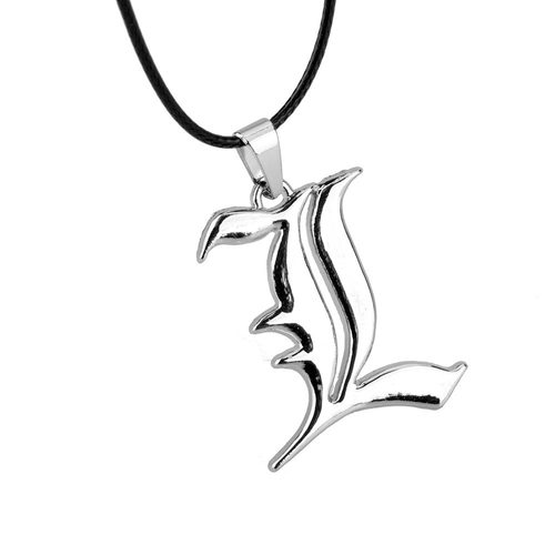 动漫周边死亡笔记 Death Note 双L标志双层吊坠项链 欧美饰品