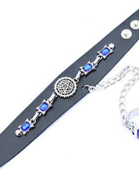 圣诞夏尔皮质手链 执事鹰 契约标志道具PU手饰动漫周边工厂