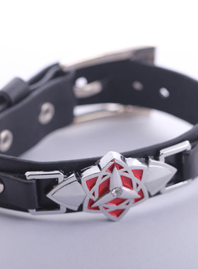 动漫火影忍者 万花筒写轮眼标志 合金皮革手镯 手环 外贸