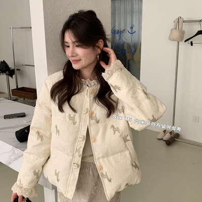 年货马成功新年款小马刺绣保暖羽绒服外套(老板娘力荐)