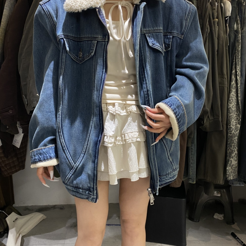 冬新美式复古风毛领宽松水洗做旧牛仔外套,女装/女士精品,短外套,淘宝优惠券,粉丝福利购,淘宝优惠卷