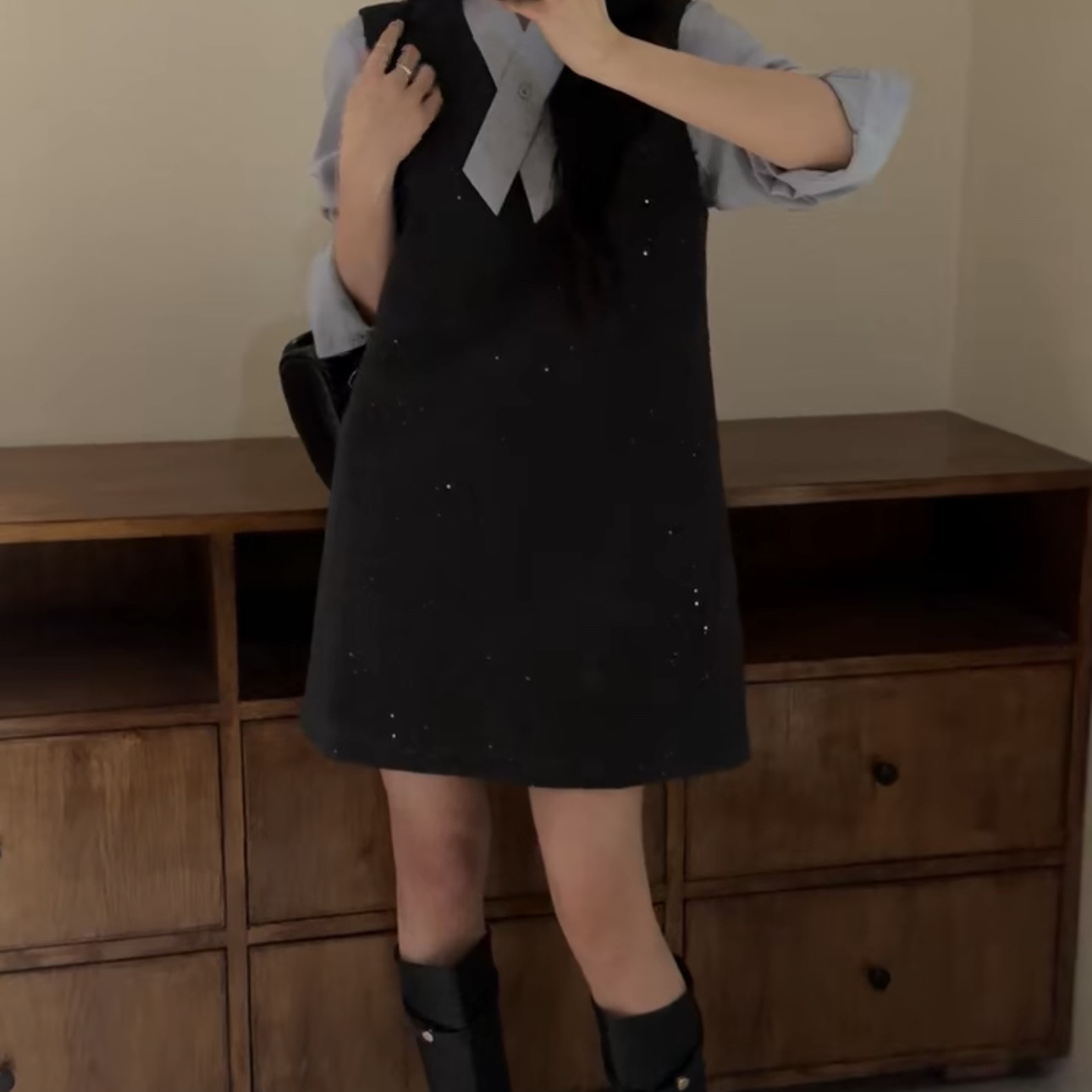 26年早春法式高级感系带衬衫+亮片背心裙气质套装,女装/女士精品,时尚套装,淘宝优惠券,粉丝福利购,淘宝优惠卷