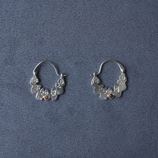 SALE E PEPE胡椒盐·纯银暗夜派对耳环