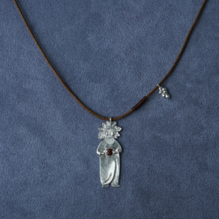 SALE PEPE胡椒盐·纯银卵石酒神编绳长项链