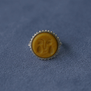 SALE E PEPE胡椒盐·纯银黄东陵酒神泪滴戒指