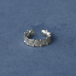 SALE E PEPE胡椒盐·纯银图画戒指 镀金