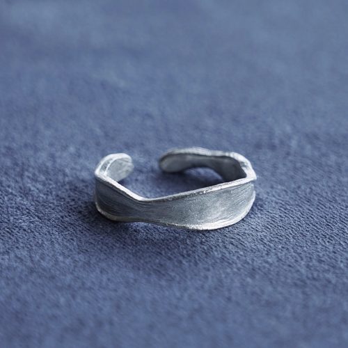 SALE E PEPE胡椒盐 纯银花瓣戒指