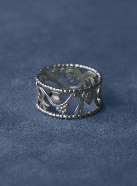 SALE E PEPE胡椒盐·纯银葡萄果园戒指 镀金