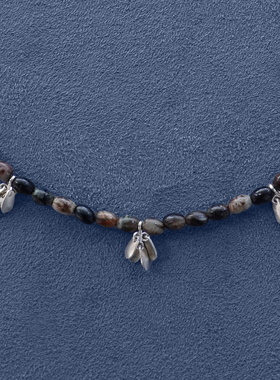 SALE E PEPE胡椒盐·纯银黑云母葡萄串项链