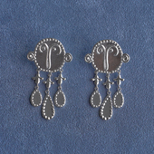 SALE 纯银哭泣男人耳环 胡椒盐 PEPE