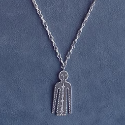 胡椒盐 PEPE 纯银冷静人手工环项链 SALE