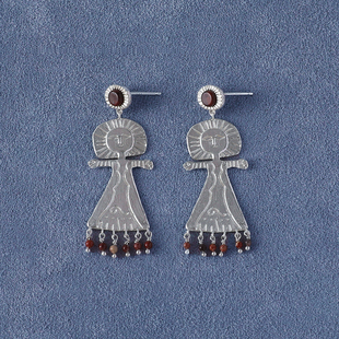 钟楚曦同款 胡椒盐 SALE PEPE 纯银彩虹石海神耳环