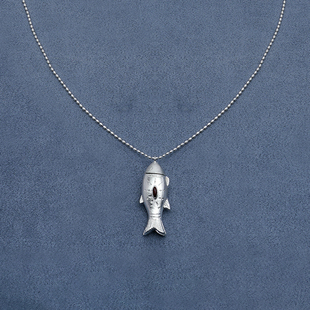 胡椒盐·纯银胖鱼盒子吊坠项链 PEPE SALE