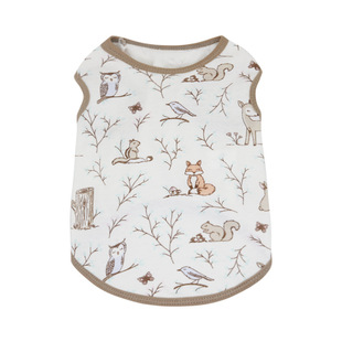 宠物狗狗猫咪全棉夏季 背心衣服舒适透气蓝猫泰迪比熊15斤内 薄款