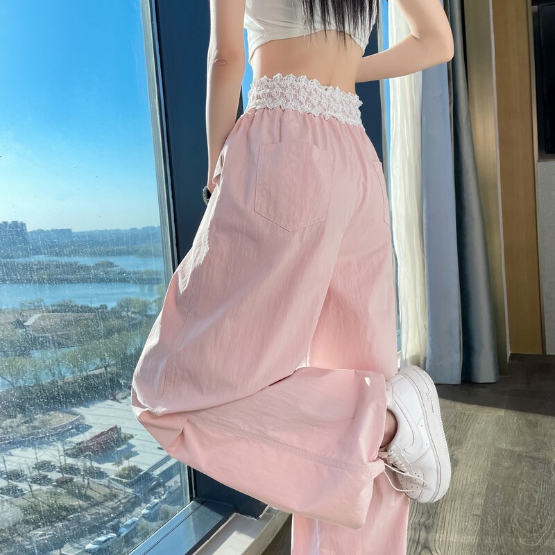 薄款休闲裤2026新款女春夏款小个子宽松慵懒风裤子直筒垂感阔腿裤