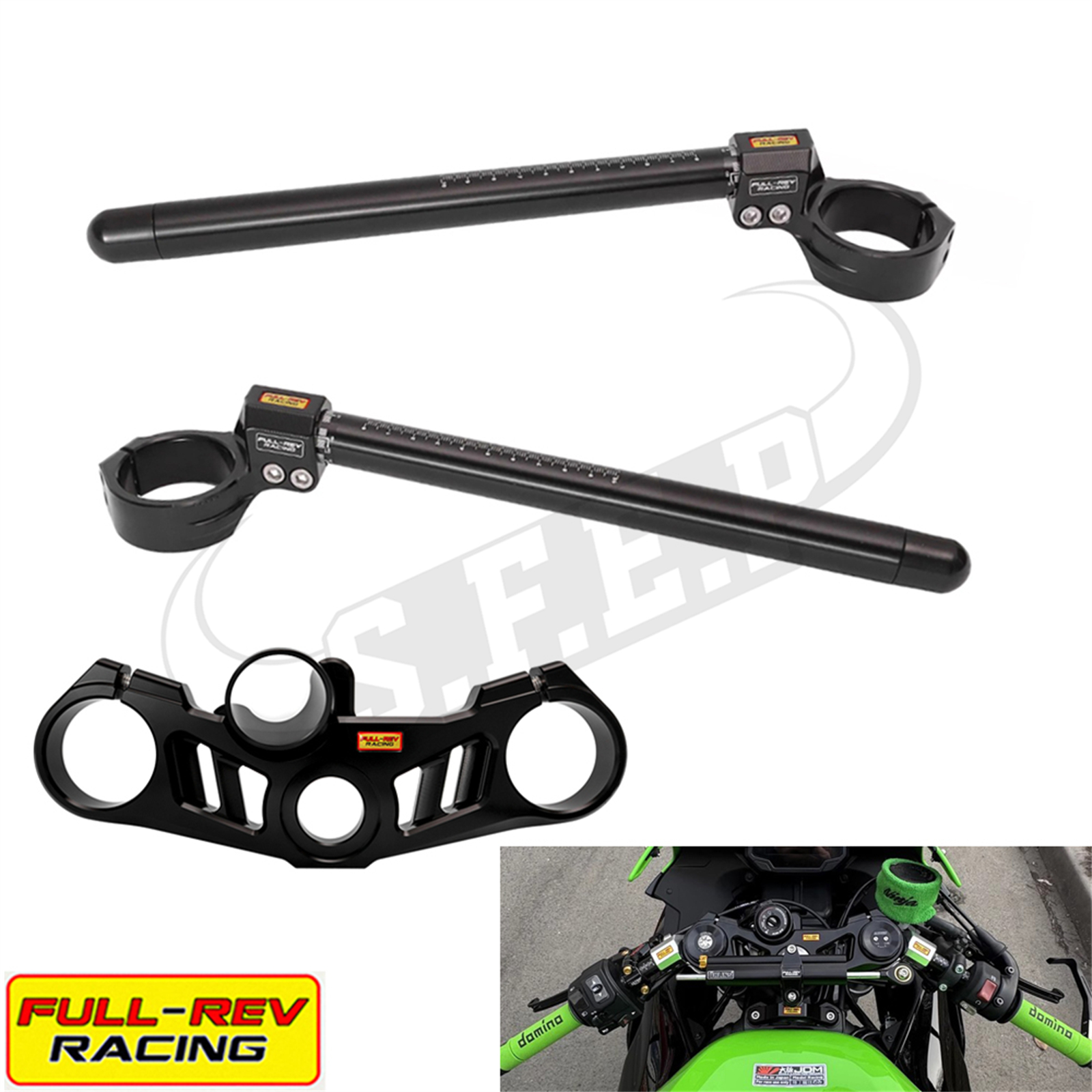 FULL-REV适用于川崎 ZX6R/636 2019-2025 改装升高分离手把上三星