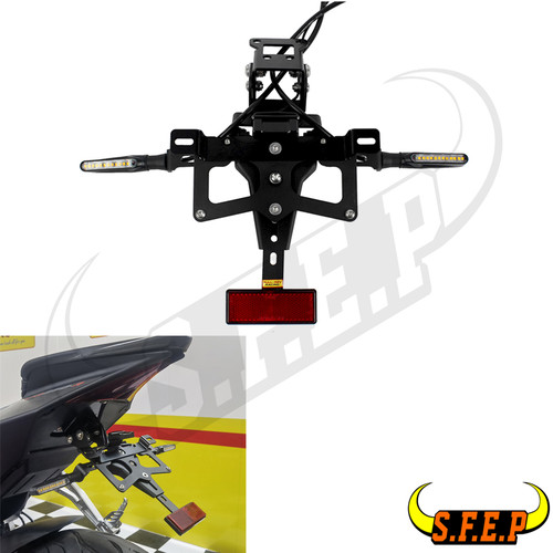 适用阿普利亚 Aprilia GPR250 2021-2024 改装带LED灯短尾牌照架