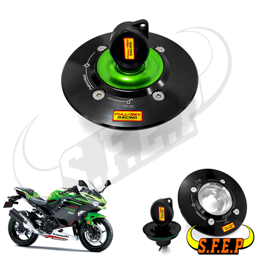 FULL-REV适用于川崎 Ninja400/Ninja650/Z900 改装带锁防盗油箱盖