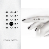 ZICHEN 宇宙系列手指小图星系果汁纹身贴草本防水女ins风创意礼品
