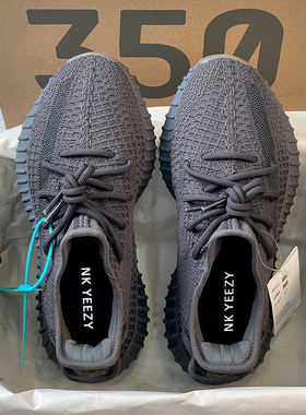 椰子鞋350黑生胶满天星真爆男鞋夏季黑色运动鞋子女莆田OG YEEZY