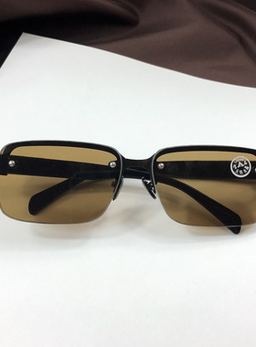 半框水晶方形中老年太阳镜茶色开车钓鱼护目眼镜男女工地登山墨镜