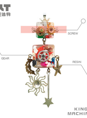 蒸汽朋克齿轮树脂个性项链