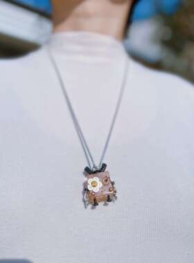 『香奈奈』手工蒸汽朋克机器人项链创意吊坠情侣diy潮流礼品