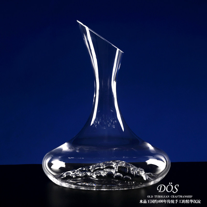 福络依德奥地利DÖS水晶醒酒器红酒分酒器手工吹制葡萄底造型2L