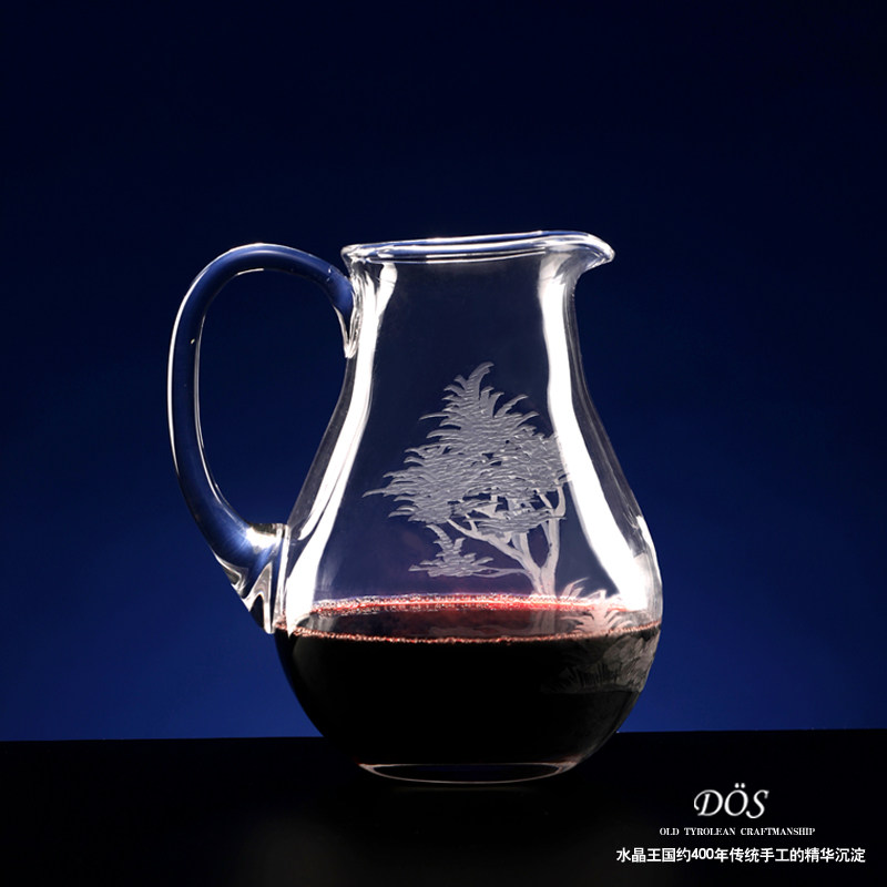 奥地利DÖS进口水晶醒酒器红酒葡萄酒家用酒壶快速醒酒器手工剔刻