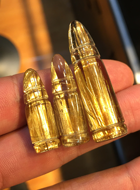 天然钛晶吊坠钛晶子弹头项链吊坠 钛晶招财转运护身子弹男女项链