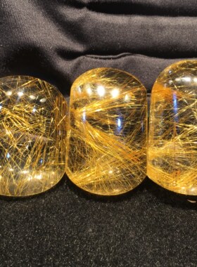 天然高品质全净体金发晶钛晶项链吊坠男女通带吊牌挂件方牌平安牌